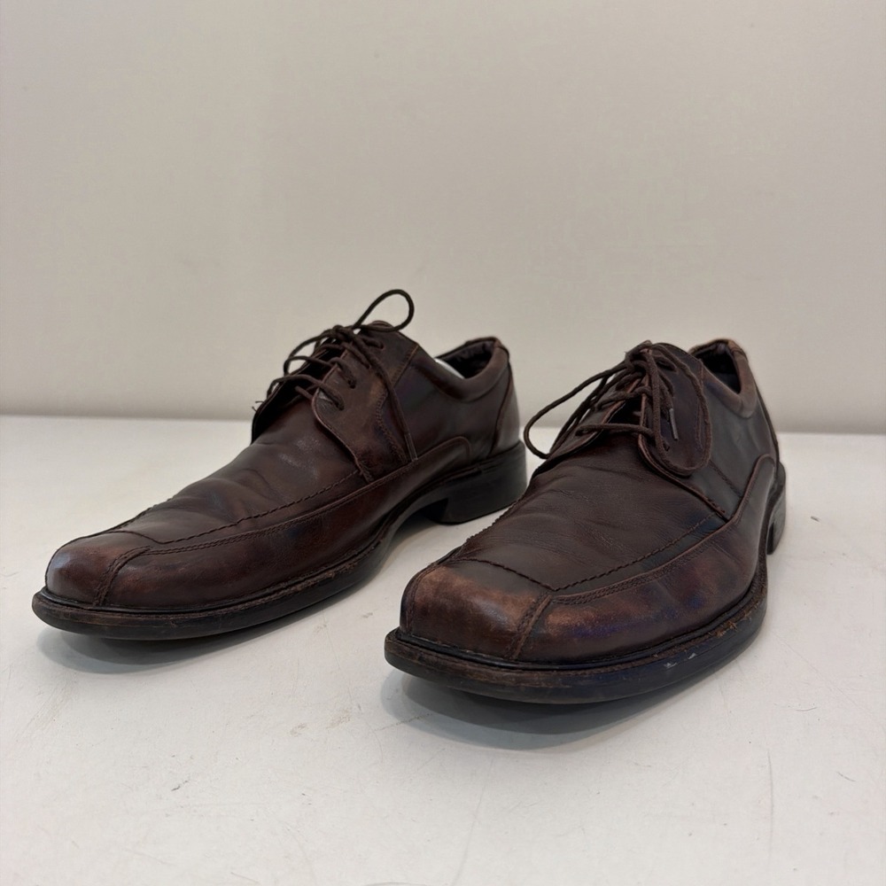 Johnston & Murphy Mens 13 Brown Lace Up Leather Oxford Dress Shoes 20-2160